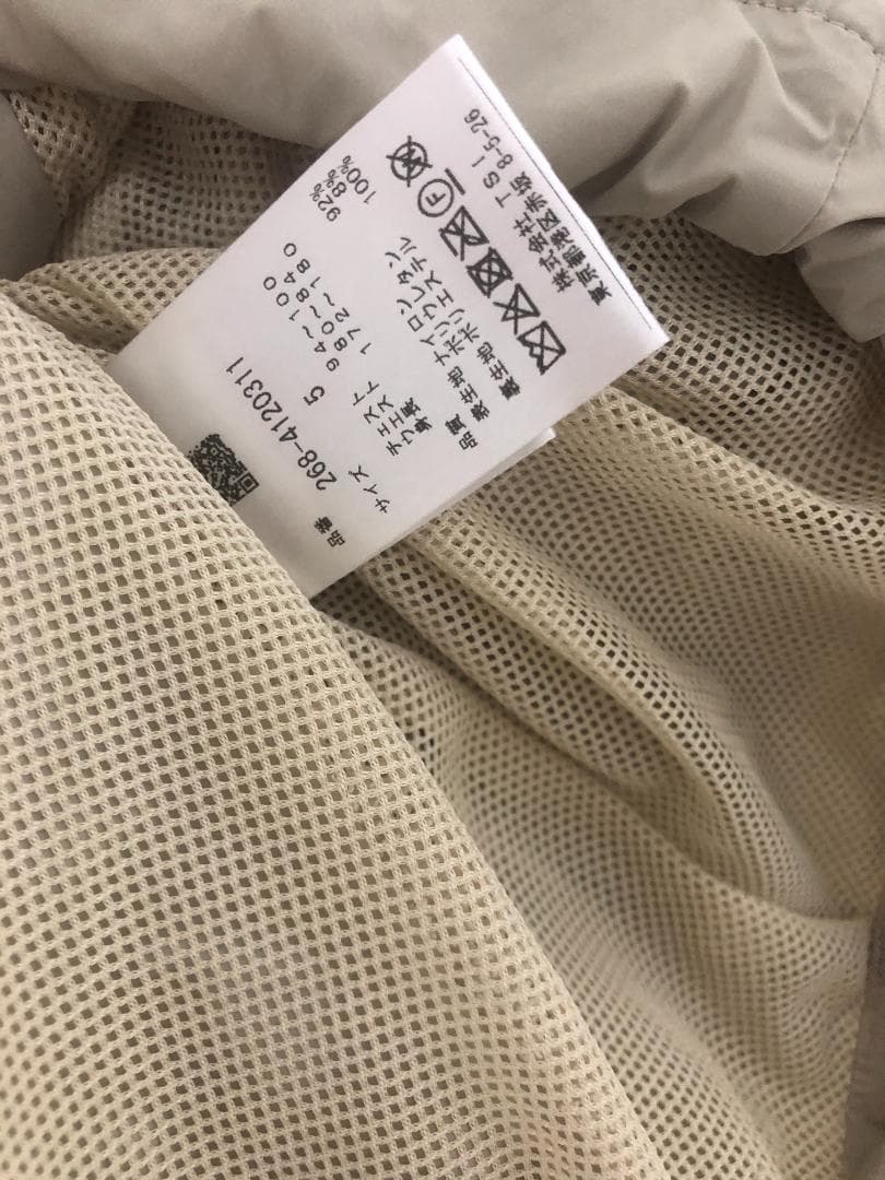 未使用 7.1万 PGG フード付きナイロンジャケット ベージュ 5 L XL