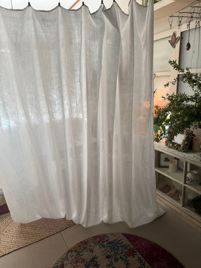 フランスアンティークஐ⋆*モノグラムの透け感が素敵なカーテンஐ⋆*レア❤︎