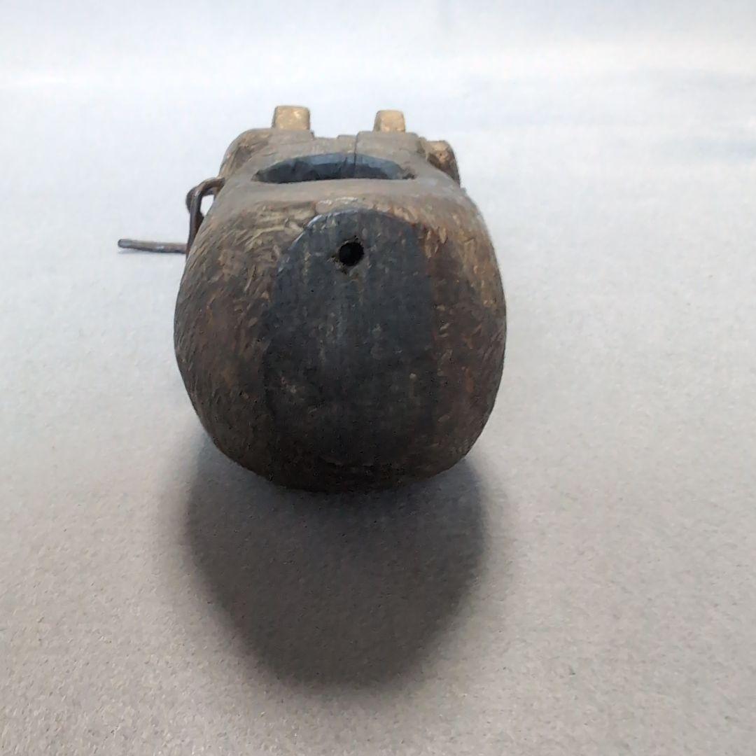 李朝 木製 墨壺 李朝墨壺 李朝木工品 李朝家具　木工品　ネズミ型墨壺