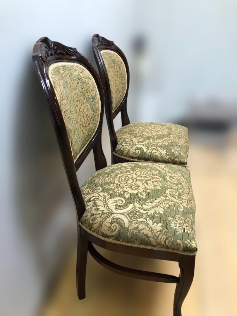 クラシックスタイル 木製チェア 2脚セット