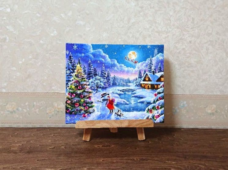 な*は様 【楽しいひととき】アクリル画 F3 風景画 絵画