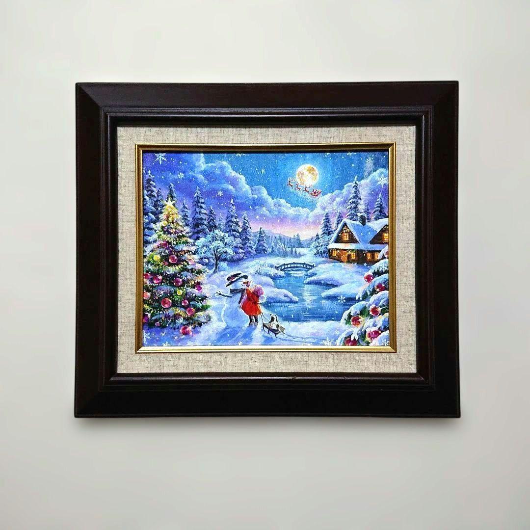 な*は様 【楽しいひととき】アクリル画 F3 風景画 絵画