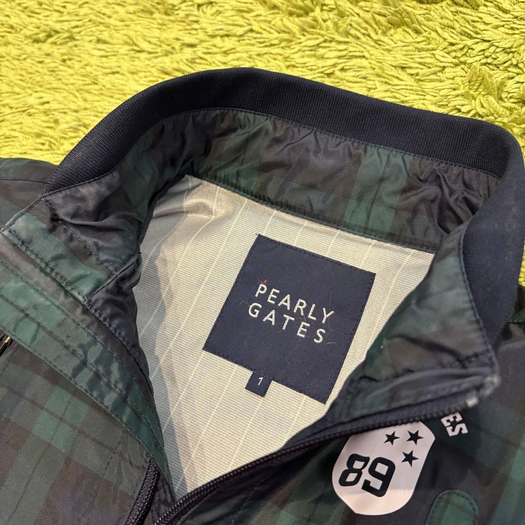パーリーゲイツ PEARLYGATES ジップジャケット チェック グリーン M