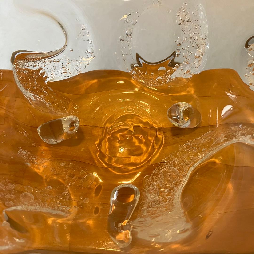 吹きガラス ガラスボウル ガラスのうつわ 作家もの