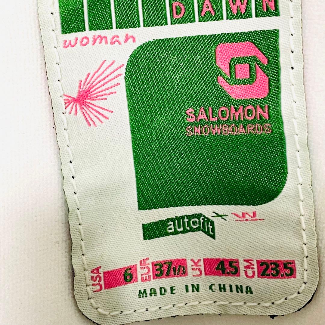 【美品】SALOMON サロモン スノーボードブーツ 23.5cm 白×緑