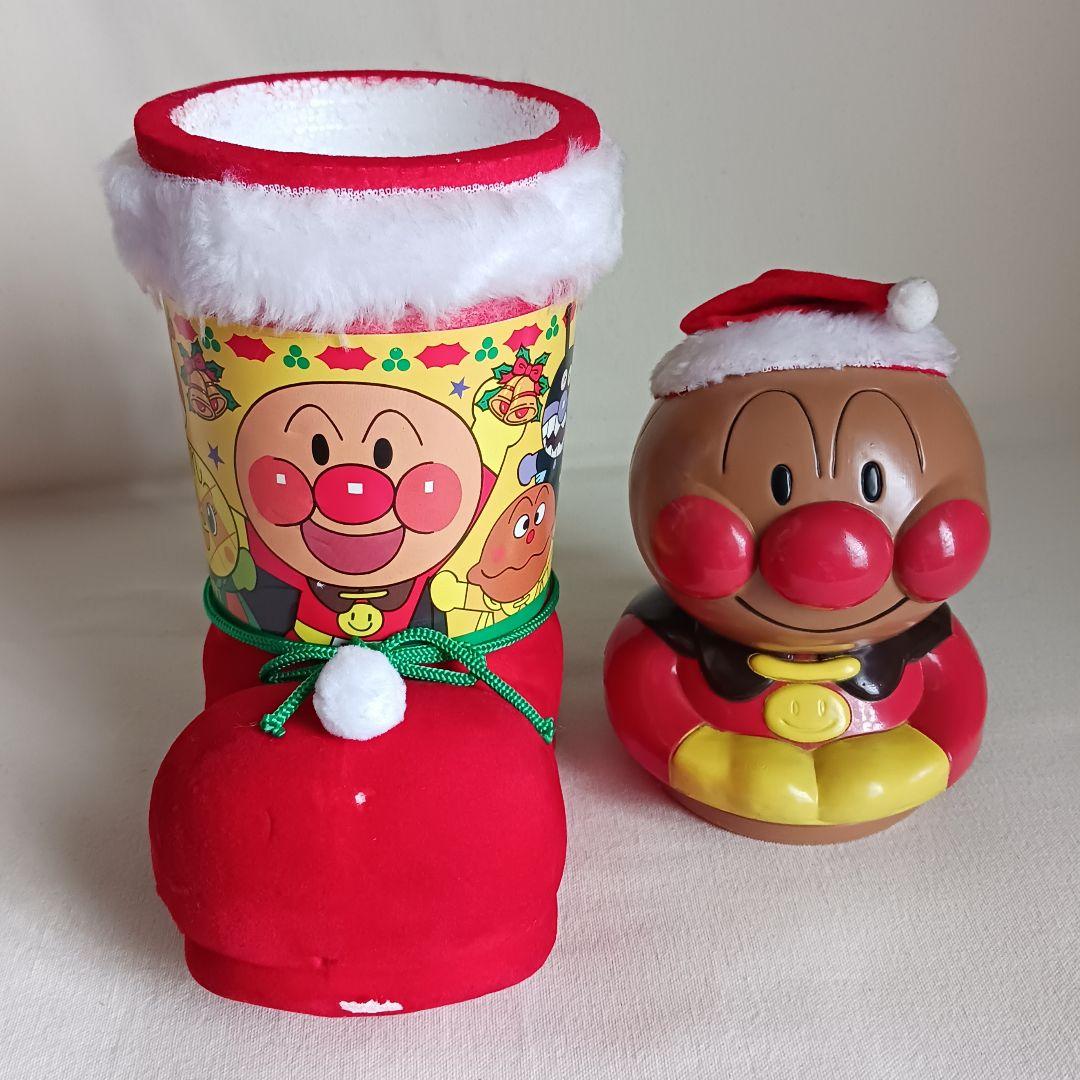 商*い様 不二家　アンパンマン　クリスマス ブーツ　壁掛け袋付き　レトロ