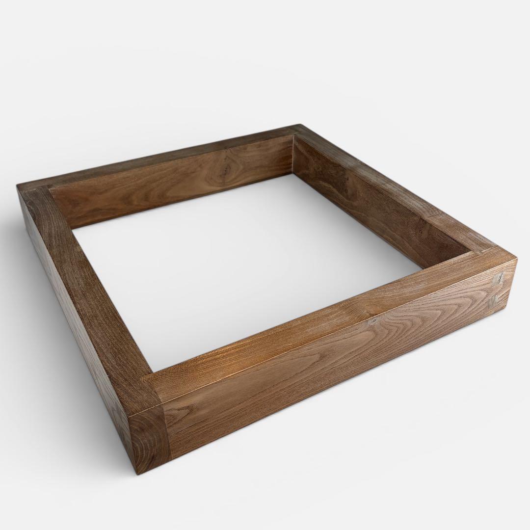 【中古品】茶道具　雄斎造　本桑炉縁（共箱）