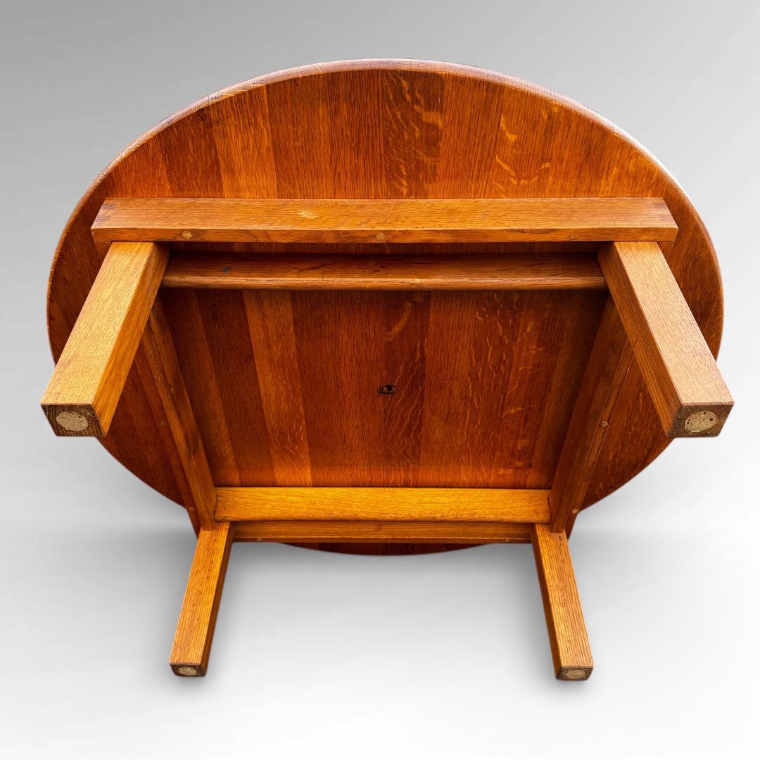 【美品】RUDO ルドー 楢（ナラ）材 折り畳み ちゃぶ台 円卓 無垢材