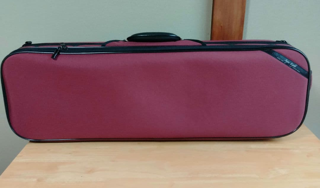 4/4バイオリンケース スーパーライト四角赤