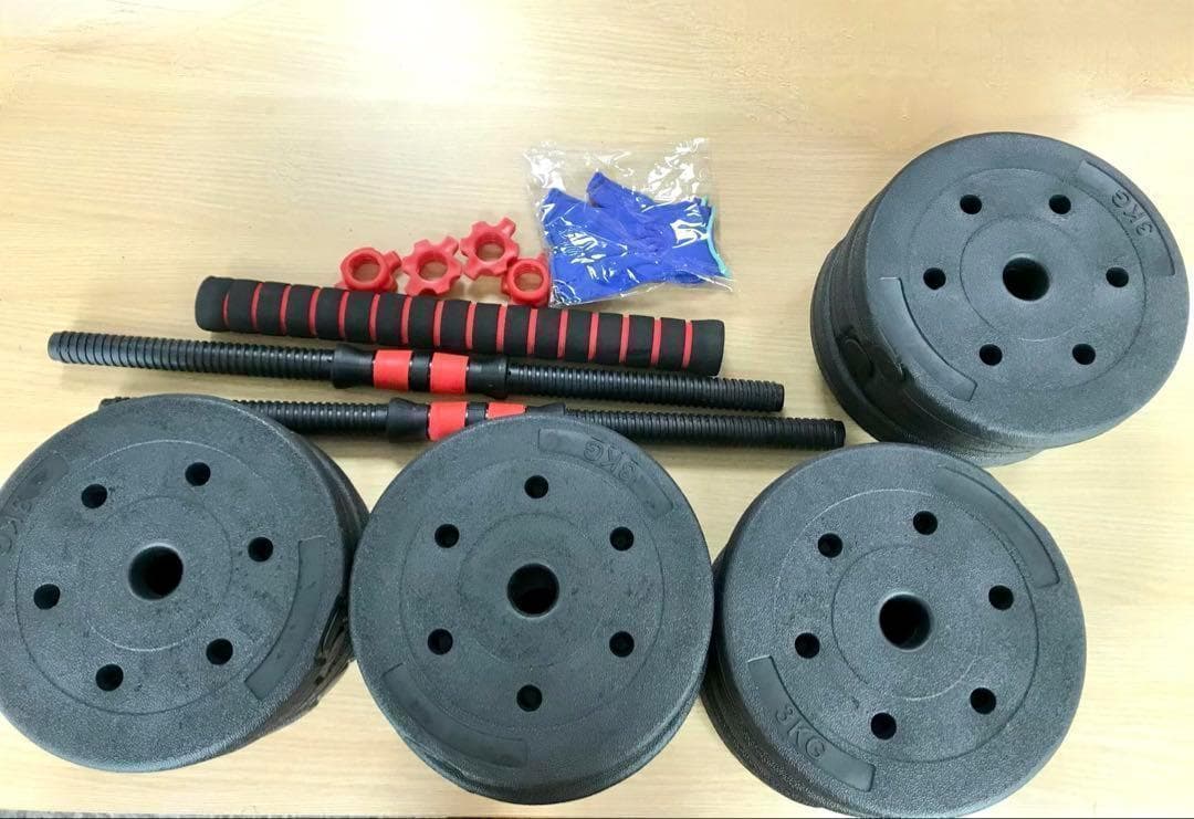 ★計50kg｜バーベルにもなるダンベル｜25kg×2個セット 可変式プレートa1