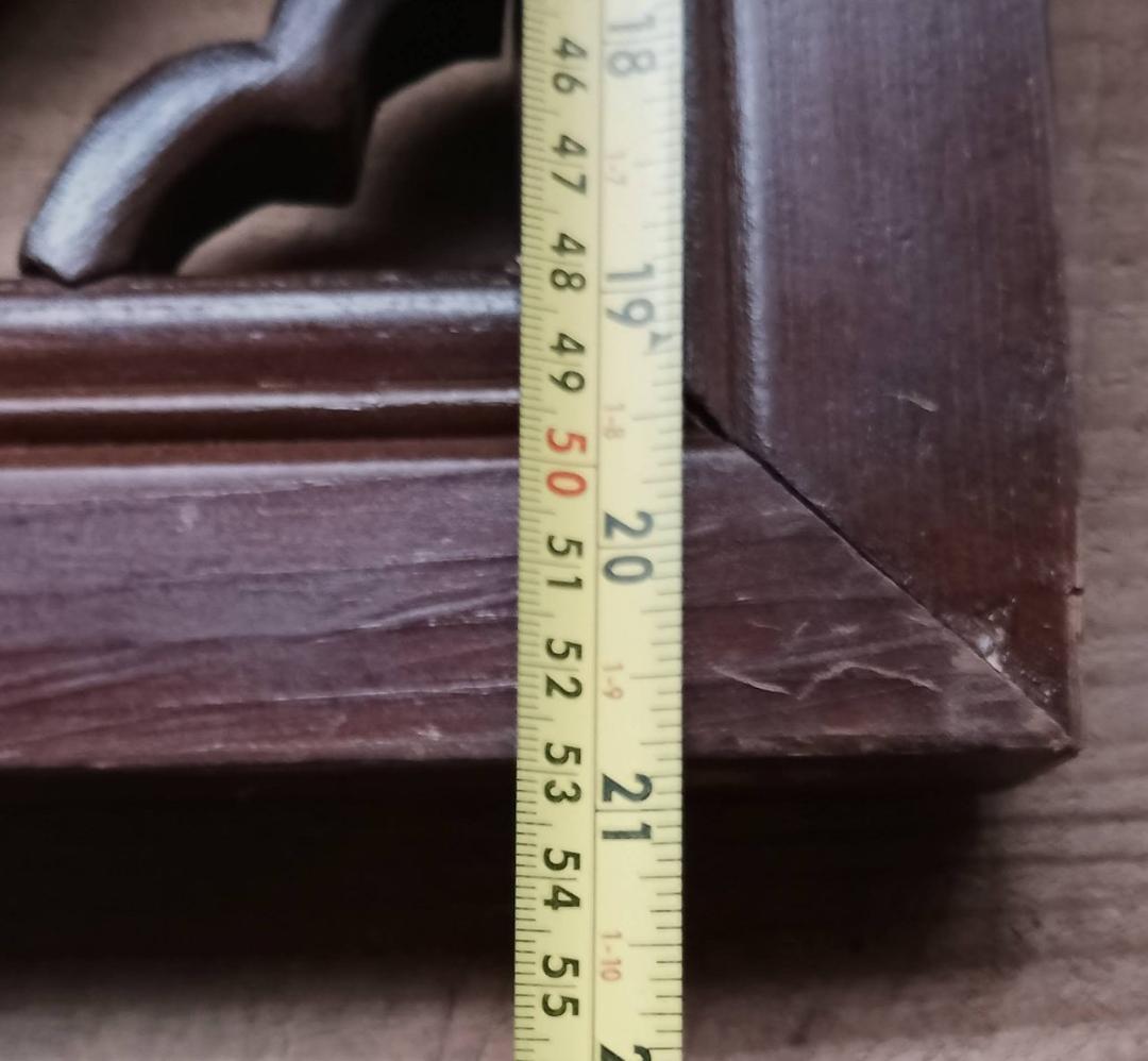 アンティーク 木製 格子 建具 2枚セット 幾何学模様 透かし彫り 時代家具