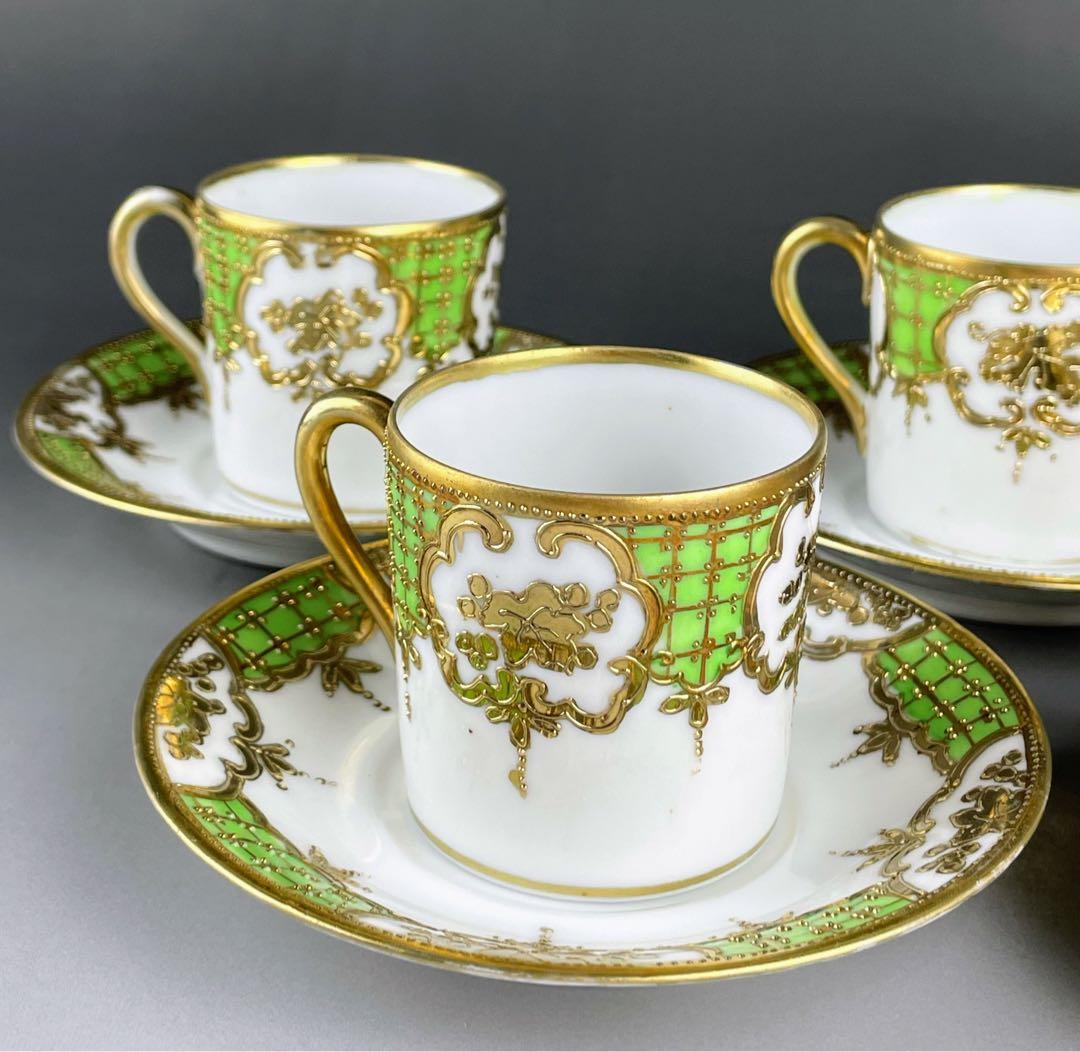 オールドノリタケ ティーセット 25.4㎝ チョコレートポット カップ＆ソーサー