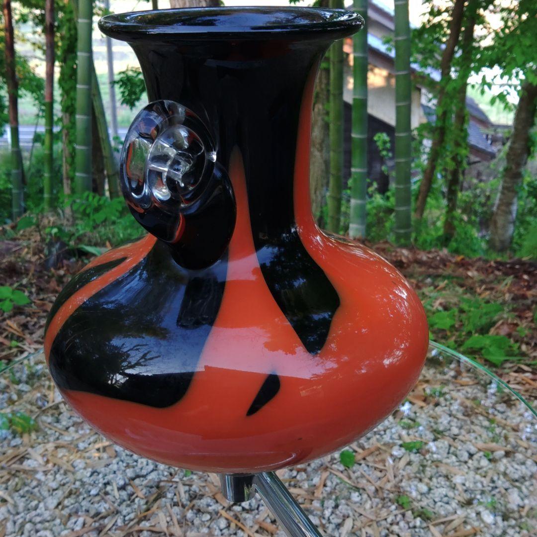 硝子花瓶　カメイガラス　工芸ガラス