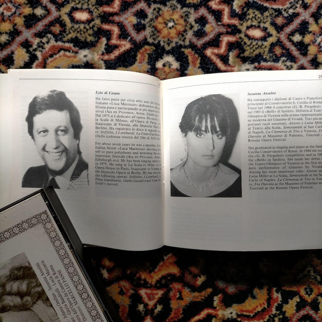 ペルゴレージ 歌劇 シリアのアドリア－ノ全幕 パンニ ロ－マオペラオ－ケストラ