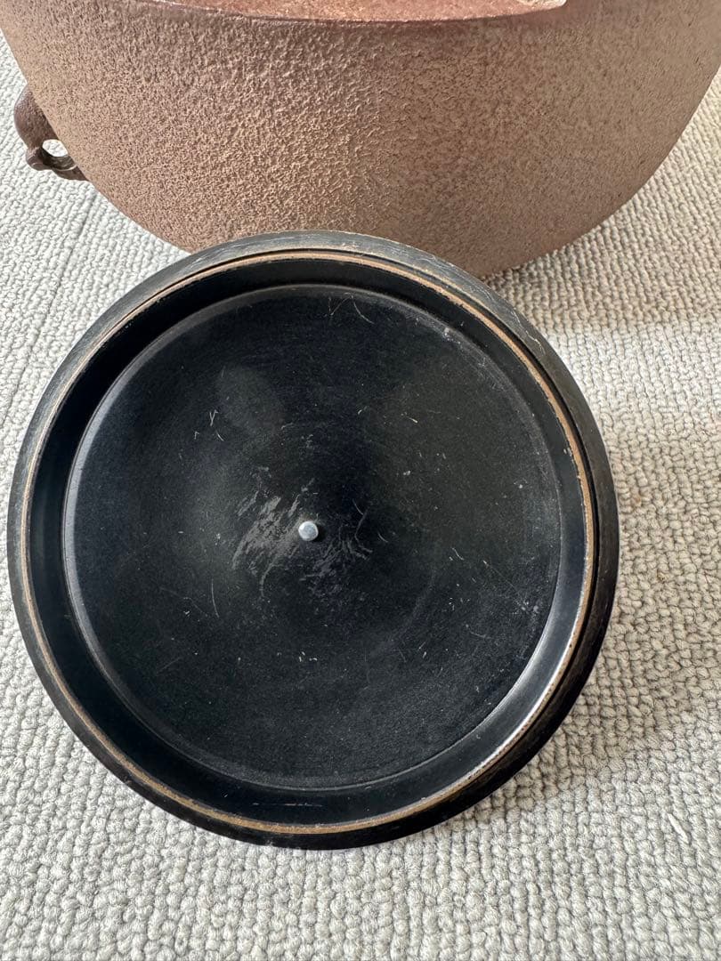 横倉嘉山作 風炉釜セット（風炉は元セット・釜は同作者の別品）