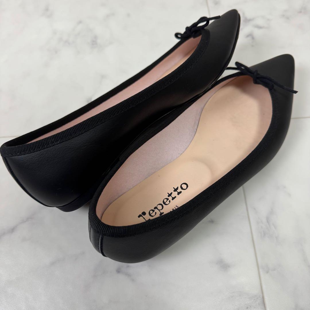 【美品】 レペット ブリジット バレエシューズ ポインテッドトゥ レザー