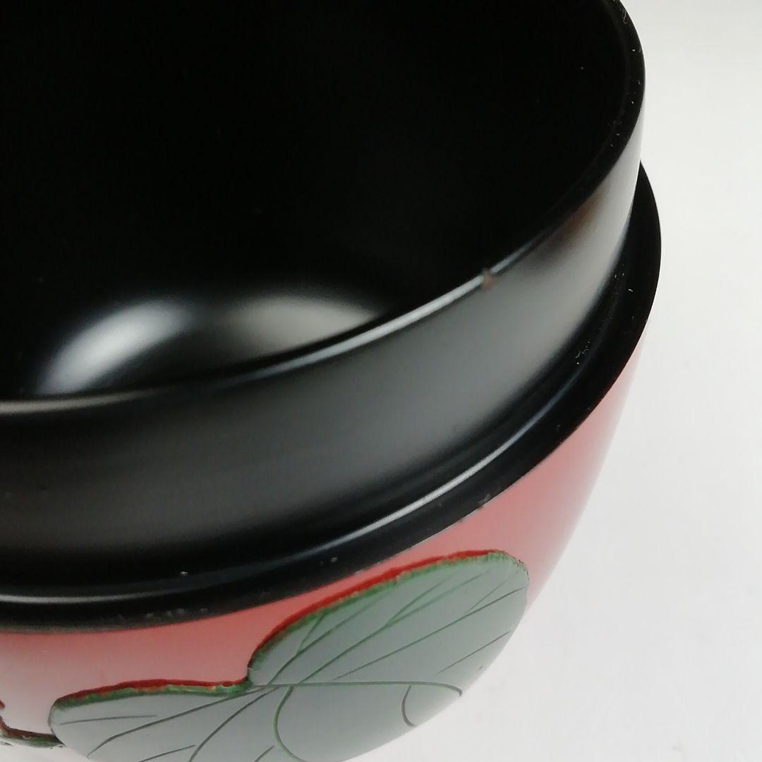 Ｔ９９７　棗　『ゆうなの花』『朱塗』『琉球漆器』　木箱　茶道具