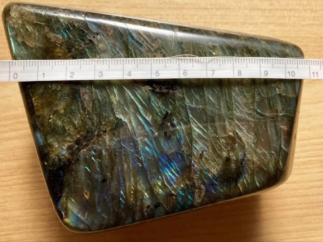 ✨週末限定セール✨ラブラドライト特大924g マダガスカル産 ブルーシラー磨き