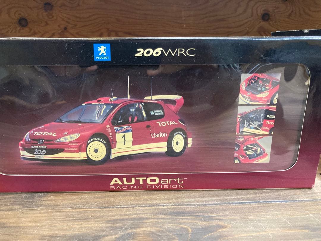 AUTOartプジョー206WRC3台セット絶版車メチャレアナンバーおまけ付き