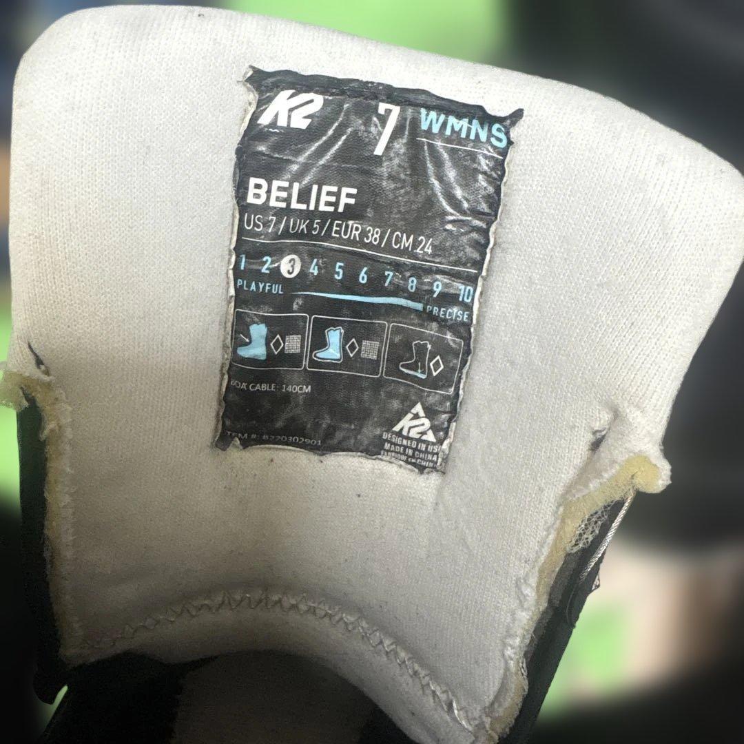 K2 BELIEF スノーボードブーツ 女性用 ブラック24cm