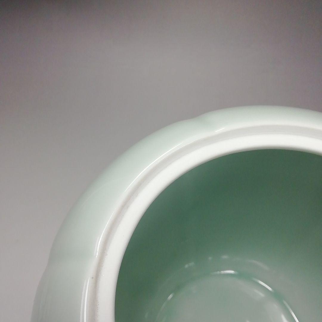 Ｓ３１４　水指　『藍鍋島』『染付瓜文』『りすつまみ』『中村公法作』　共箱　茶道具