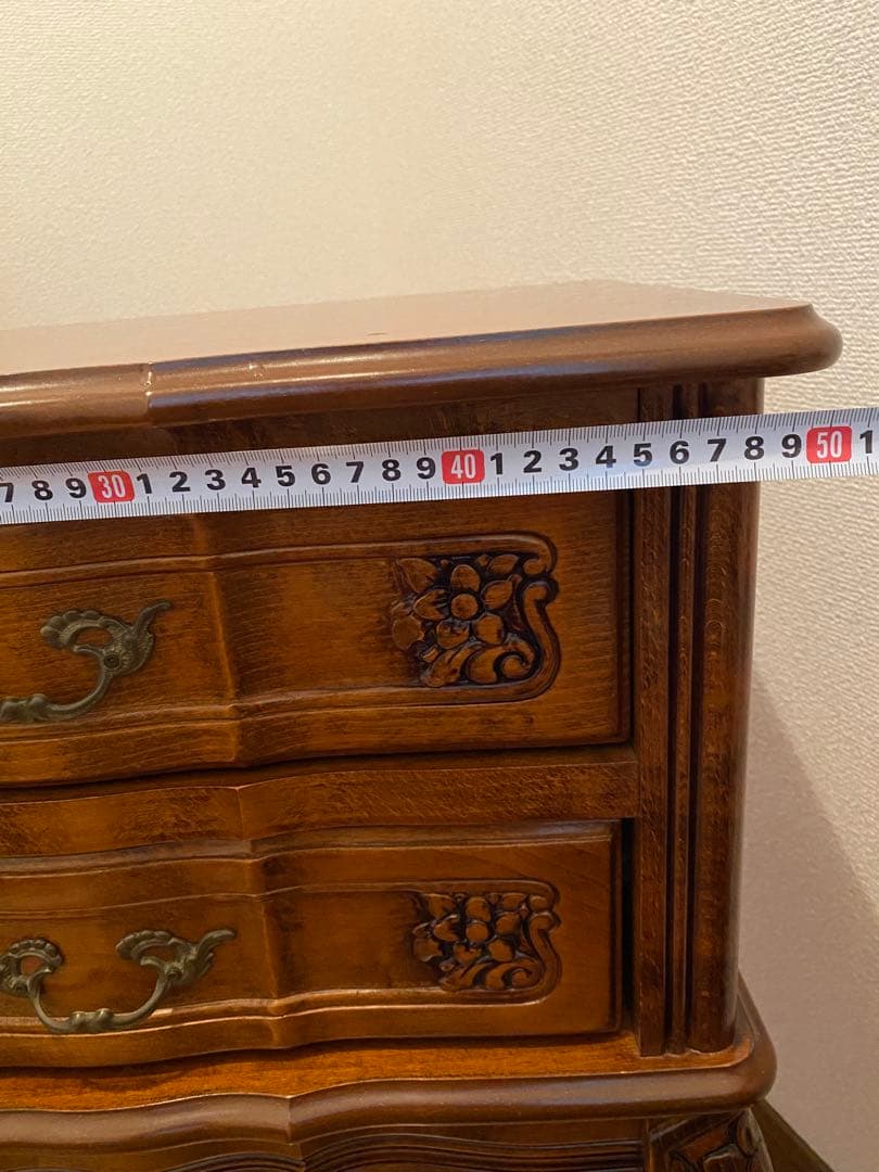 猫脚　美品　ブラウン木製キャビネット