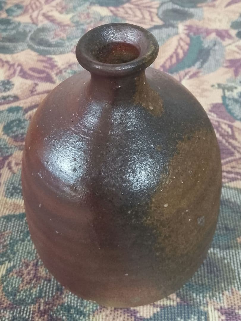 人間国宝 山本陶秀 備前徳利 共箱 栞 保証品