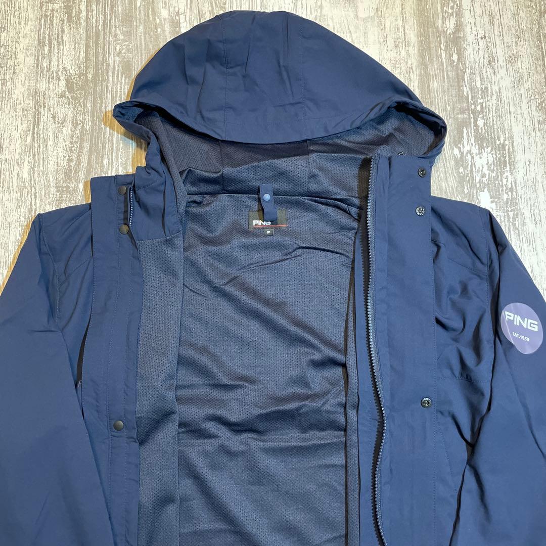 PING ピン　ゴルフウェア　メンズ 3WAY ブルゾン Mサイズ　ネイビー
