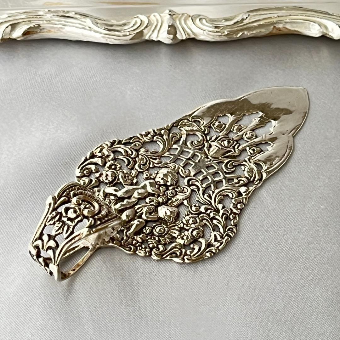 【 Bodemer】 薔薇と天童のケーキサーバー【純銀】11.5cm