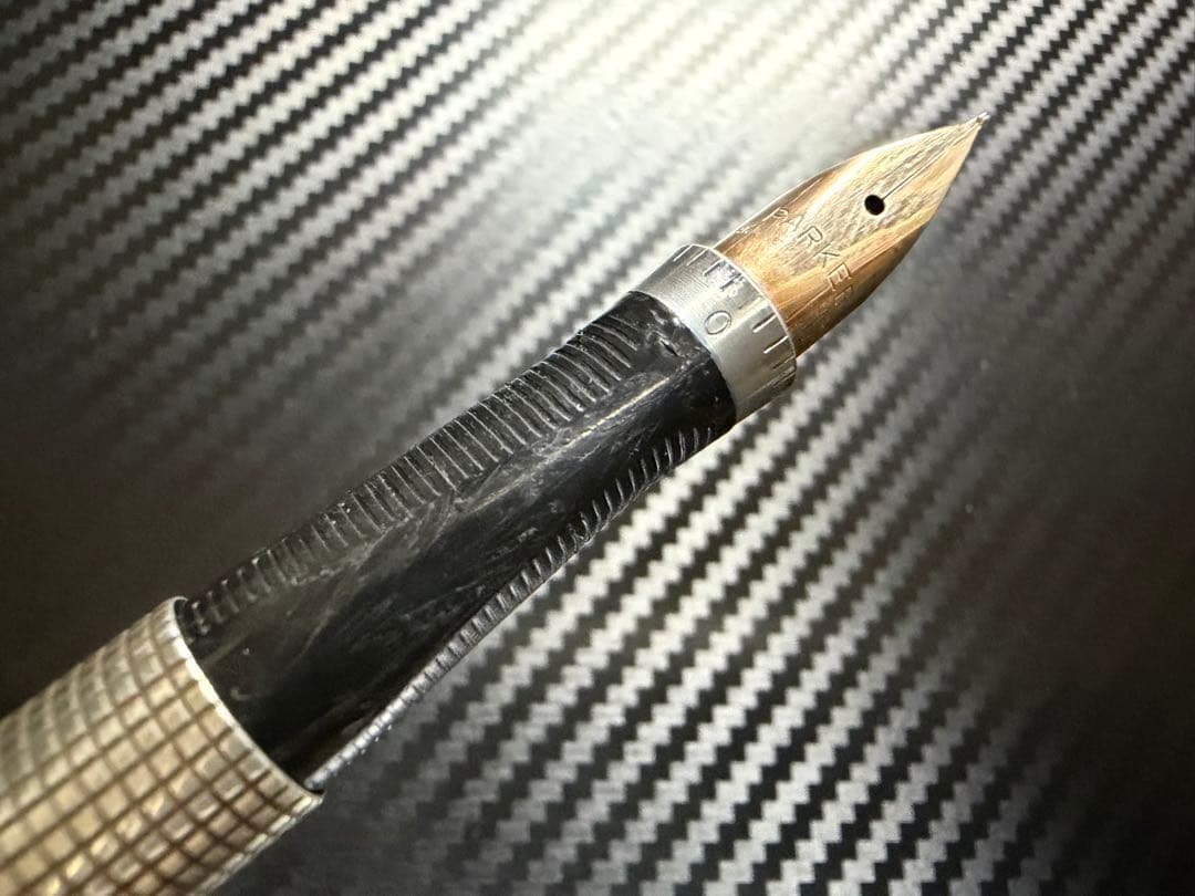 初期型 パーカー フラットトップ 75 シズレ XF 極細字 万年筆