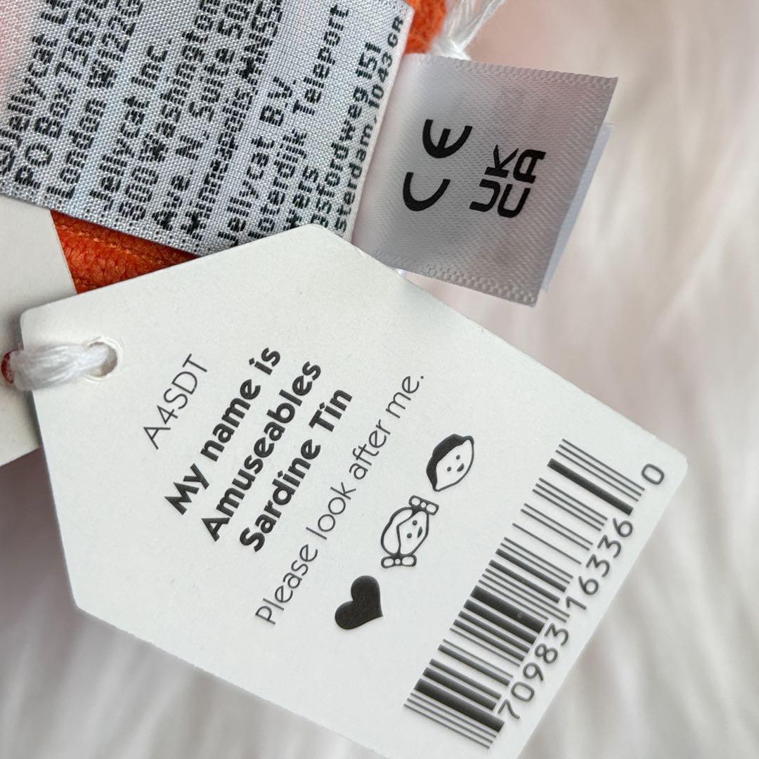 新品　ジェリーキャット　オイルサーディン　缶　ぬいぐるみ　ギフト袋付き