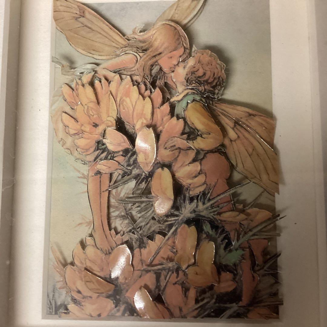 エンゼル　　工藝品　　　素材不詳　　　額装仕立て　　取り外し不可　レア品