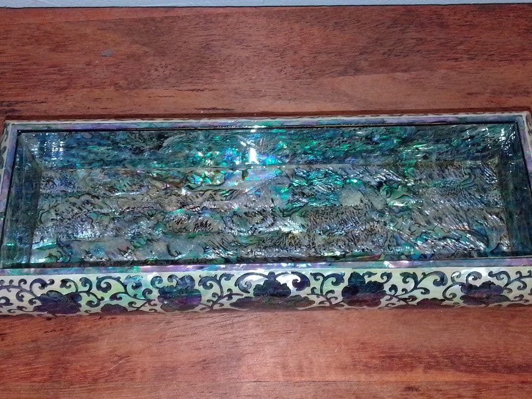 伝統工芸 螺鈿 らでん 牡丹文様 手作り宝石箱