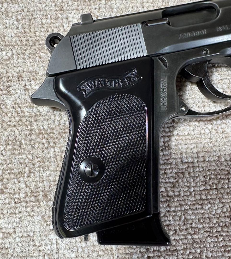 マルシンHWモデルガンワルサーPPKサイレンサー、レアグリップ付Ｊボンドイメージ