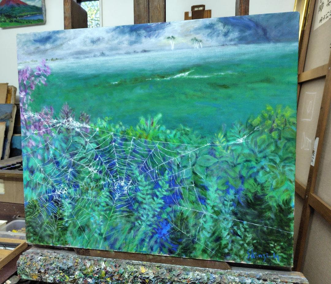 「梅雨明け」2008 F20 絵画 油絵 油彩画 アート 風景画 尾瀬ヶ原