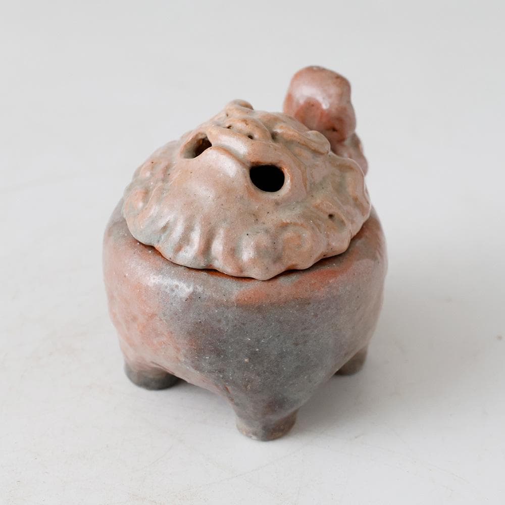 希少 古府焼 獅子香炉 北村光月 大正3年 箱書あり 越中富山 郷土玩具 時代物