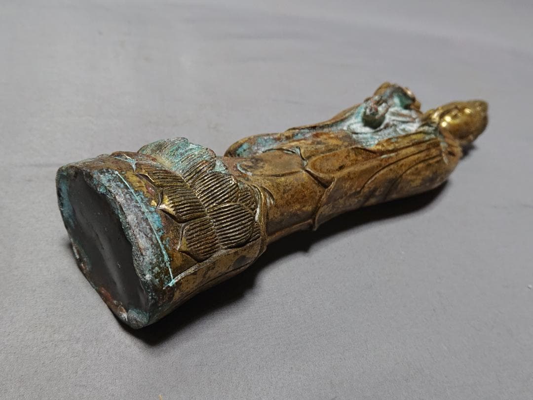 コレクター収集品　タイ王国　銅像　観世音菩薩立像