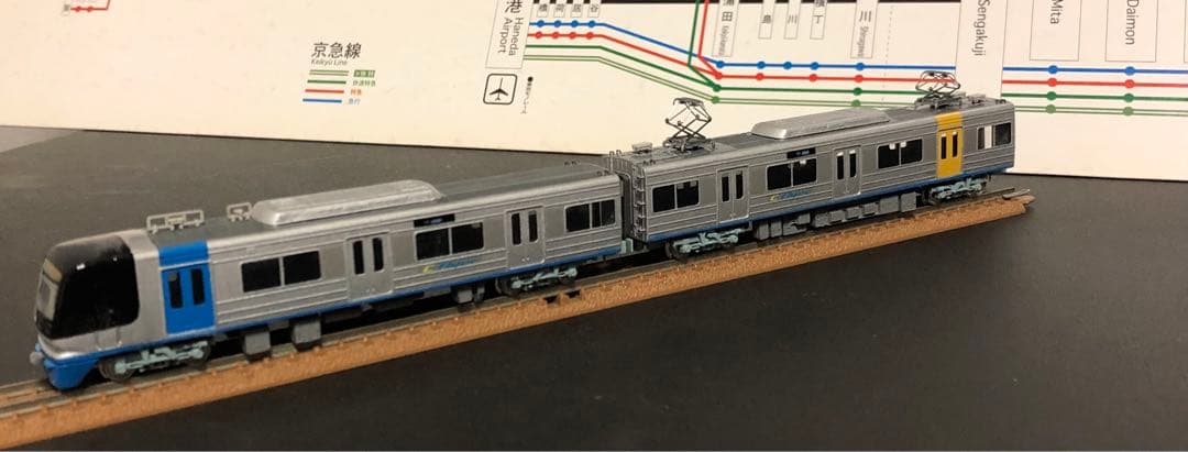 管理番号1602 北総9100形Nゲージ イエロートレイン金属製キット組立品8両