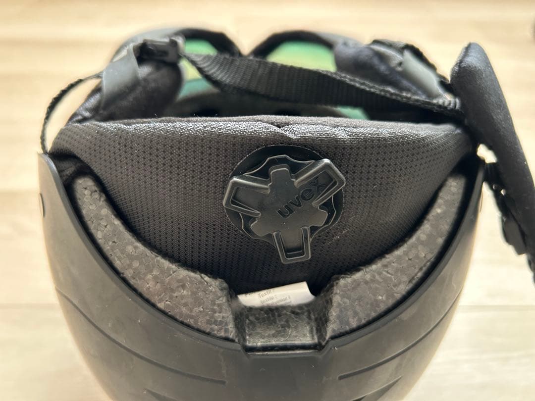 uvex ブラックヘルメット オレンジレンズ