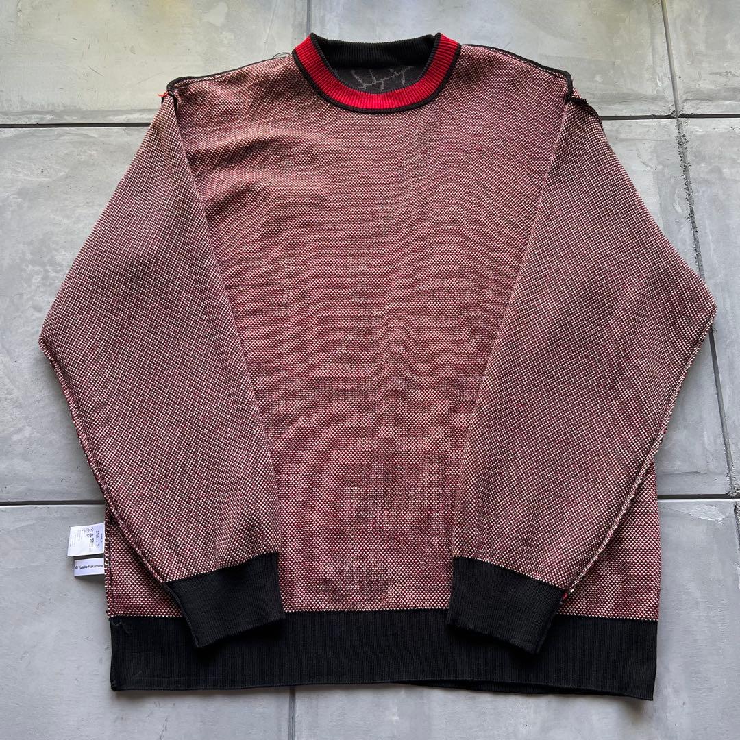 希少グラニフ 中村佑介 Re:繋がる ウォッシャブルジャカードニットL アジカン