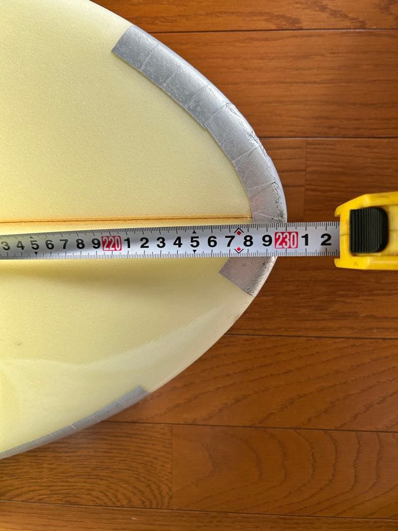 サーフボード　FCS クリーム色 ロングボード トライフィン