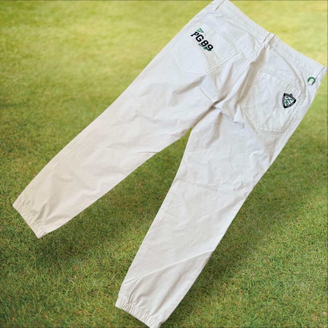 パーリーゲイツ　ジョガーパンツ　L〜XL相当 白　ホワイト　ストレッチ素材　5