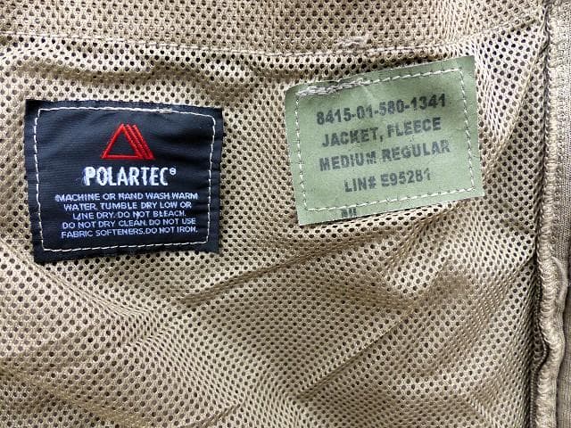 米軍実物　ポーラテックフリースジャケット　M-R　コヨーテ　ECWCS　153