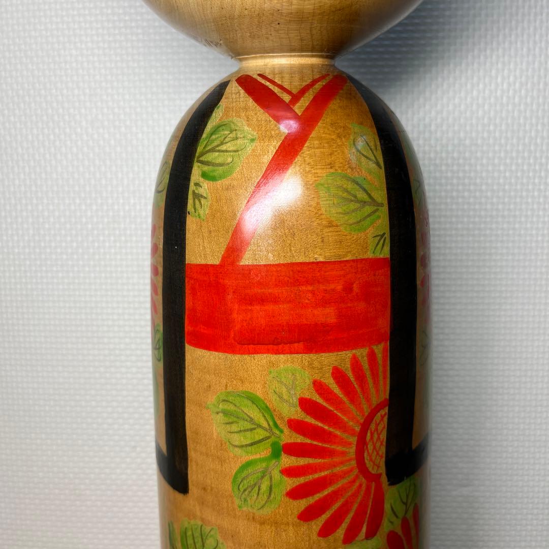 ⭕️木地山こけし　伝統こけし　小椋啓太郎指導　1.5尺大型　蒔絵師　小野寺重一