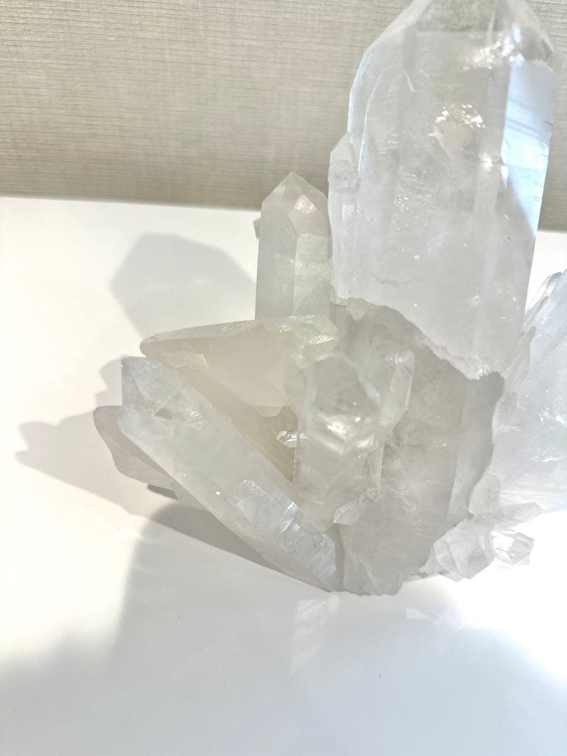 超特大・虹入り　ブラジリアンクォーツ　クラスター　クリスタル　クリアクォーツ