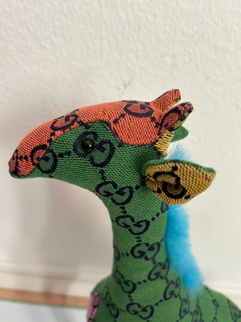 GUCCI グッチ デコラティブキリンGG柄ぬいぐるみ