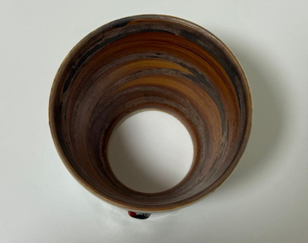 【未使用品】蓋置　色絵　芦と蛍の図