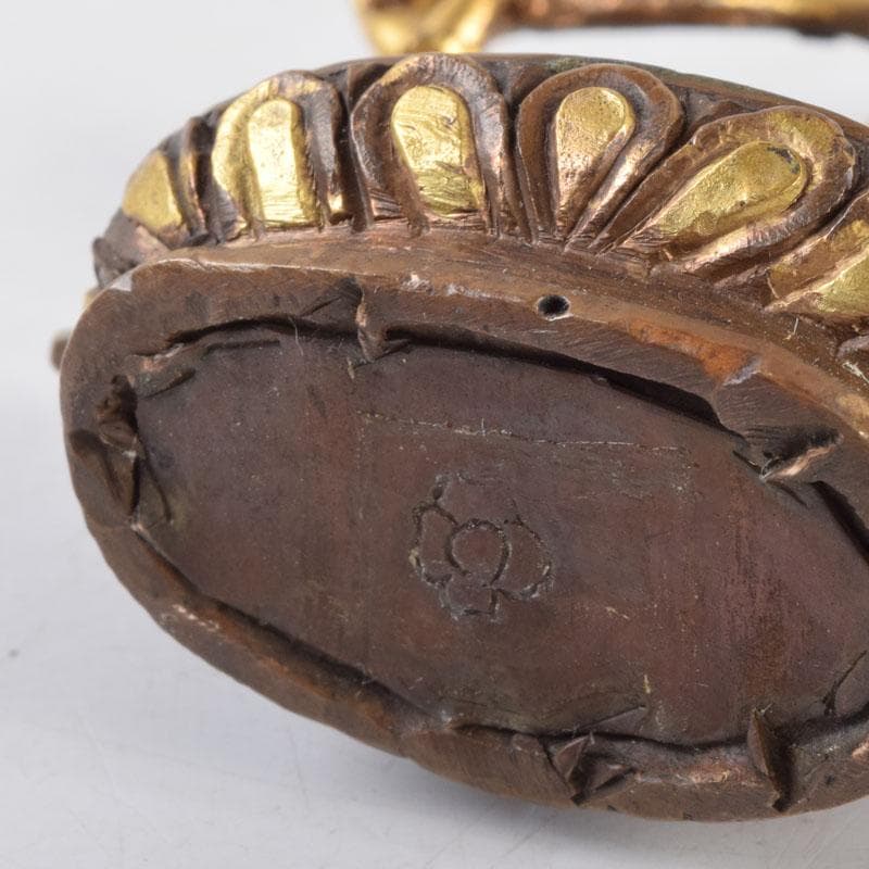 仏教美術　古銅鍍金　チベット仏　仏像　置物　V　9227