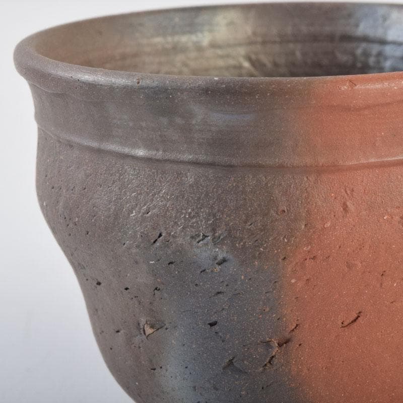 常滑焼　小西洋平作　窯変　ぐい呑　共布共箱　V　8657