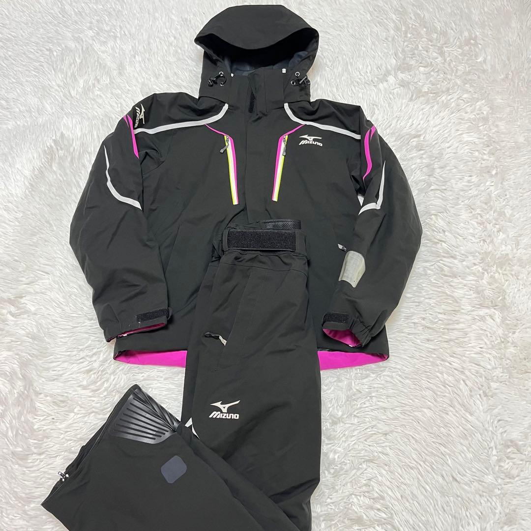 最高級 ミズノ MIZUNO スキーウェア セットアップ serious 黒